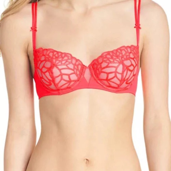 Simone Perele Java Underwire Demi Bra 34C Ignite - Picture 2 of 5